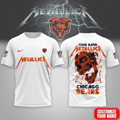 Chicago Bears | Premium NFL Metallica Skull 3D Shirt