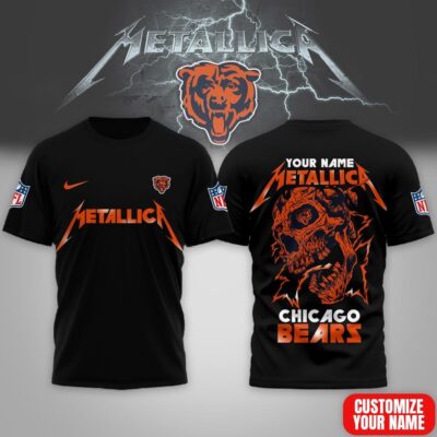 Chicago Bears | Premium NFL Metallica Skull 3D Shirt