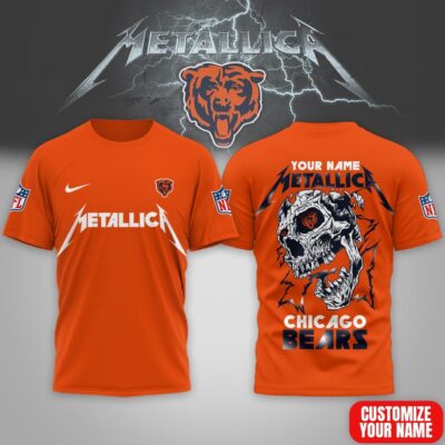 Chicago Bears | Premium NFL Metallica Skull 3D Shirt