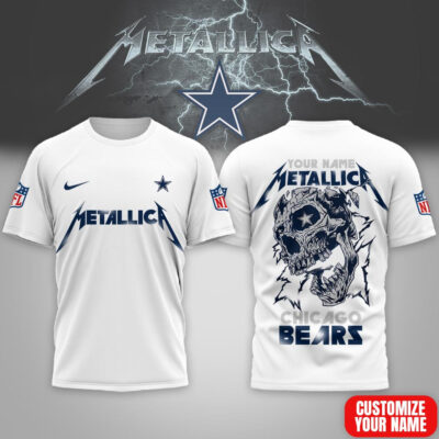 Dallas Cowboys | Premium NFL Metallica Skull 3D Shirt