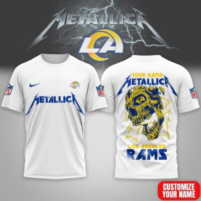 Los Angeles Rams | Premium NFL Metallica Skull 3D Shirt