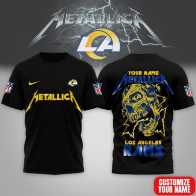 Los Angeles Rams | Premium NFL Metallica Skull 3D Shirt