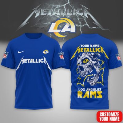 Los Angeles Rams | Premium NFL Metallica Skull 3D Shirt