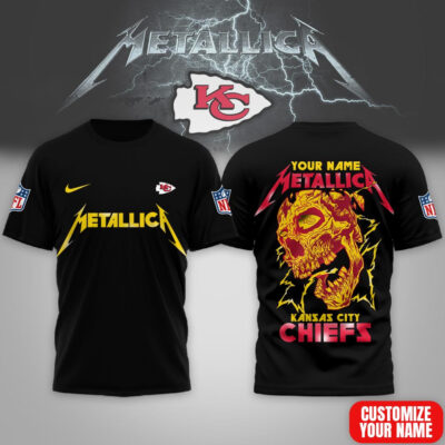 Kansas City Chiefs | Premium NFL Metallica Skull 3D Shirt