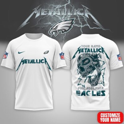 Philadelphia Eagles | Premium NFL Metallica Skull 3D Shirt