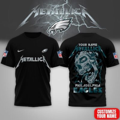 Philadelphia Eagles | Premium NFL Metallica Skull 3D Shirt