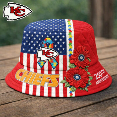 Kansas City Chiefs | Premium NFL Autism 250th Anniversary Bucket Hat