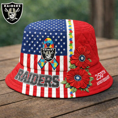 Las Vegas Raiders | Premium NFL Autism 250th Anniversary Bucket Hat