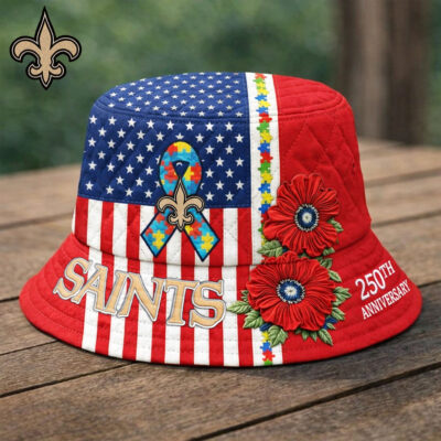 New Orleans Saints | Premium NFL Autism 250th Anniversary Bucket Hat