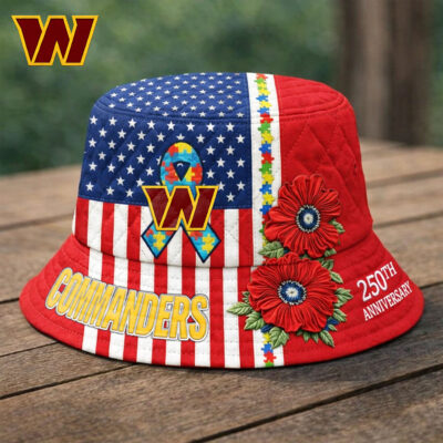 Washington Commanders | Premium NFL Autism 250th Anniversary Bucket Hat
