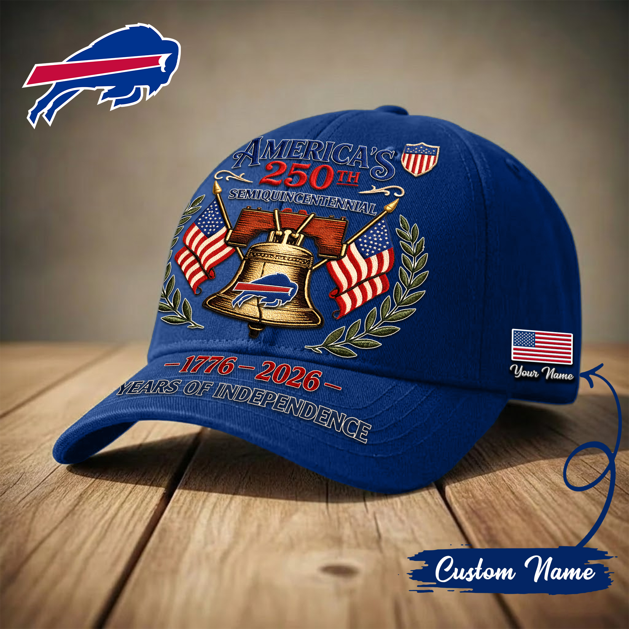 Buffalo Bills | Premium NFL 1776-2026 Years Of Independence Classic Cap