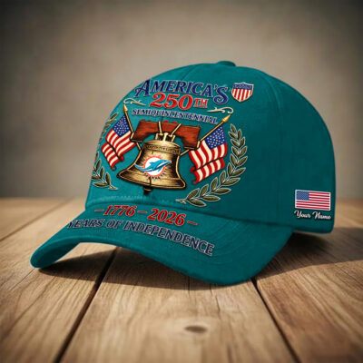 Alternative view of Miami Dolphins | Premium NFL 1776-2026 Years Of Independence Classic Cap