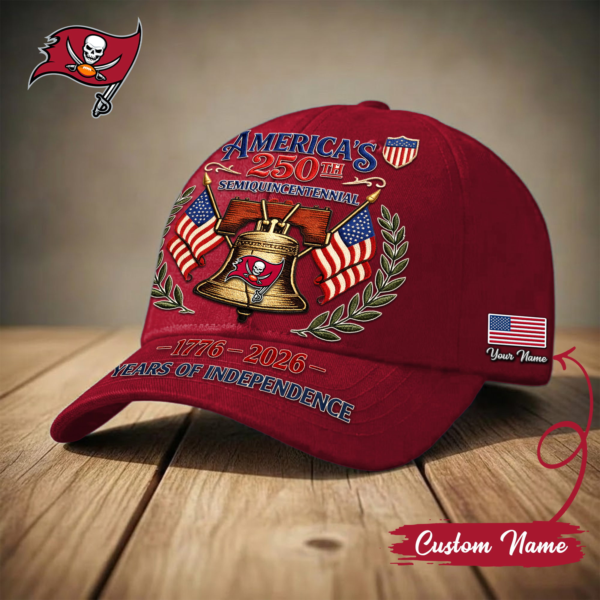 Tampa Bay Buccaneers | Premium NFL 1776-2026 Years Of Independence Classic Cap