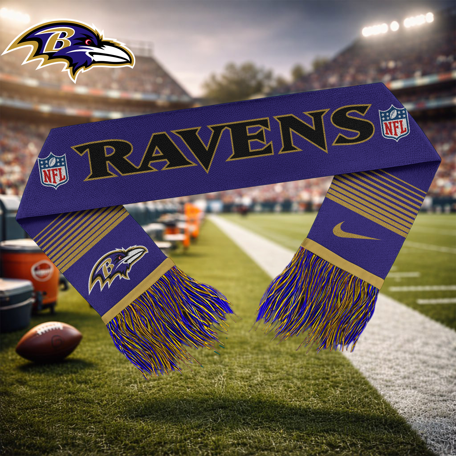 Baltimore Ravens | Premium NFL Game Day Scarf