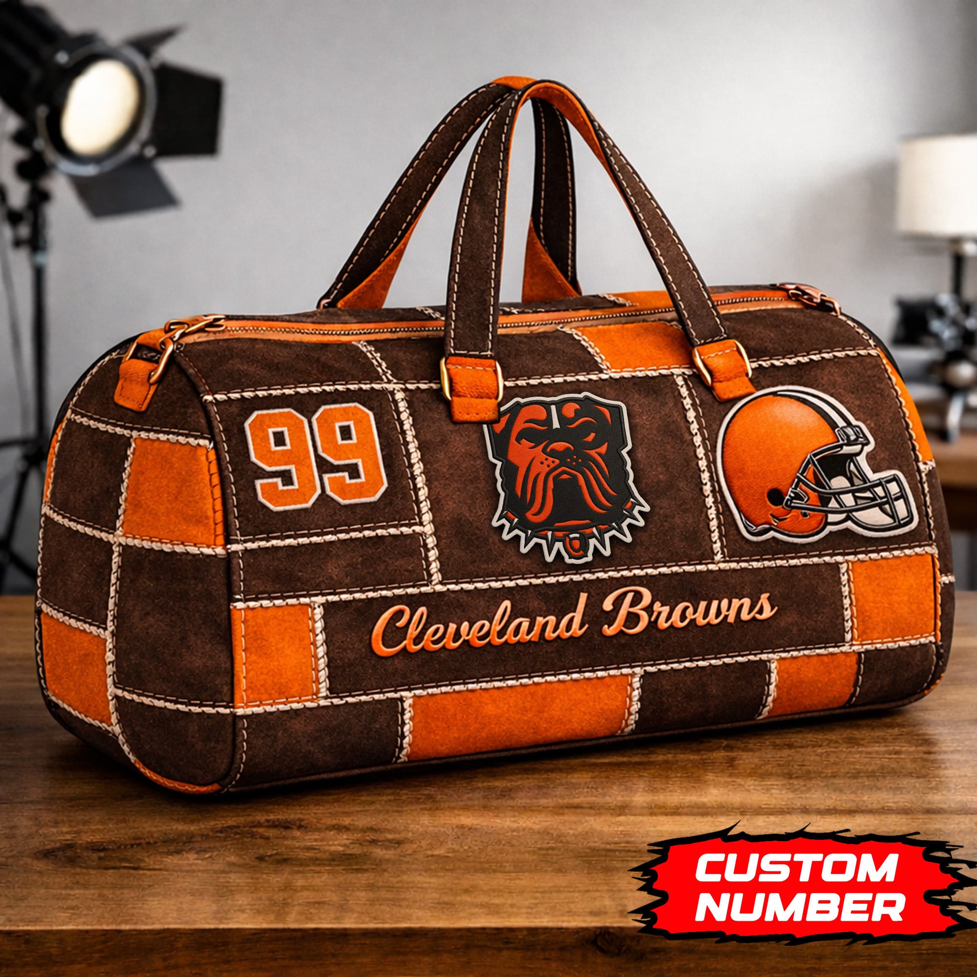 Cleveland Browns | Premium NFL Game Day Quilted Duffle Bag