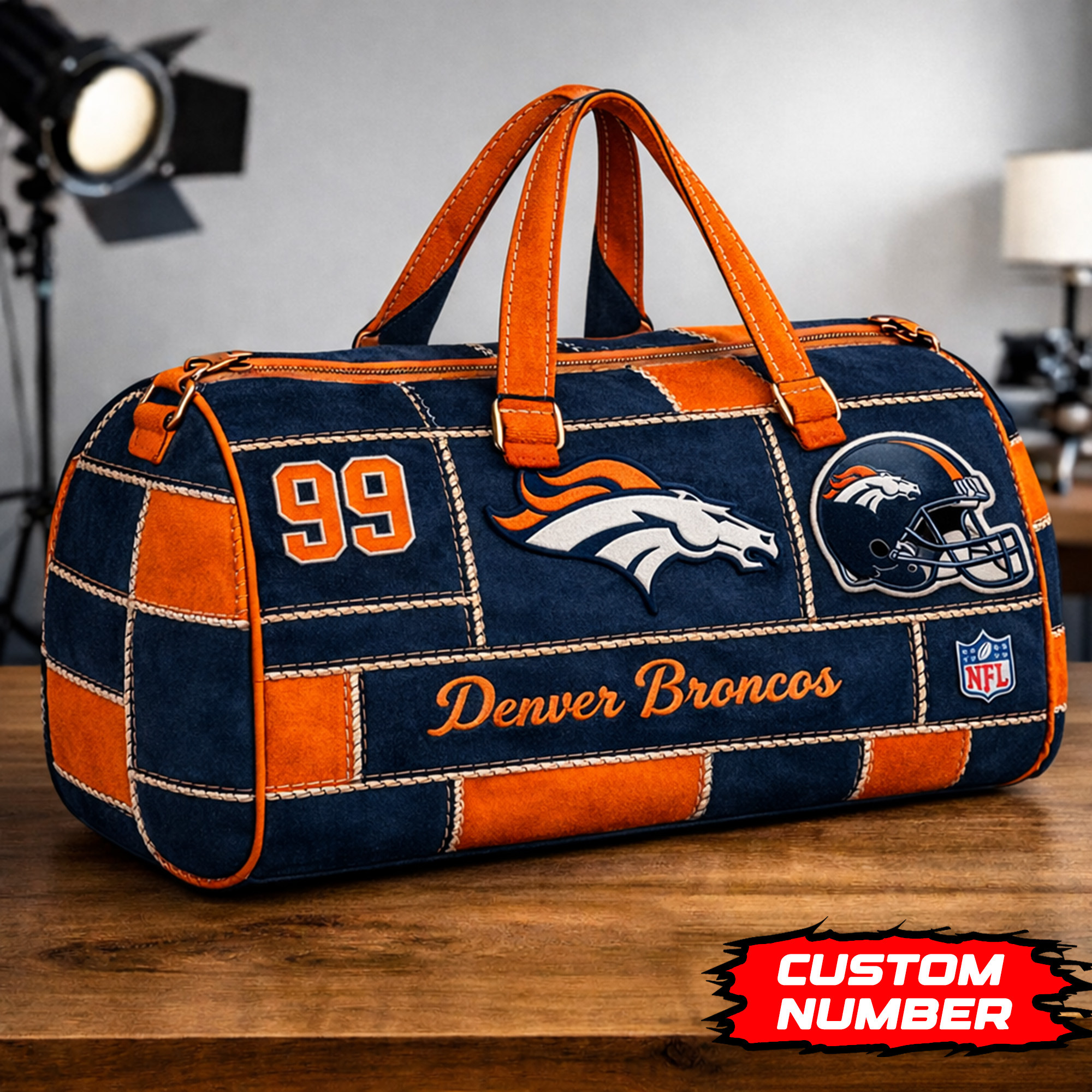Denver Broncos | Premium NFL Game Day Quilted Duffle Bag