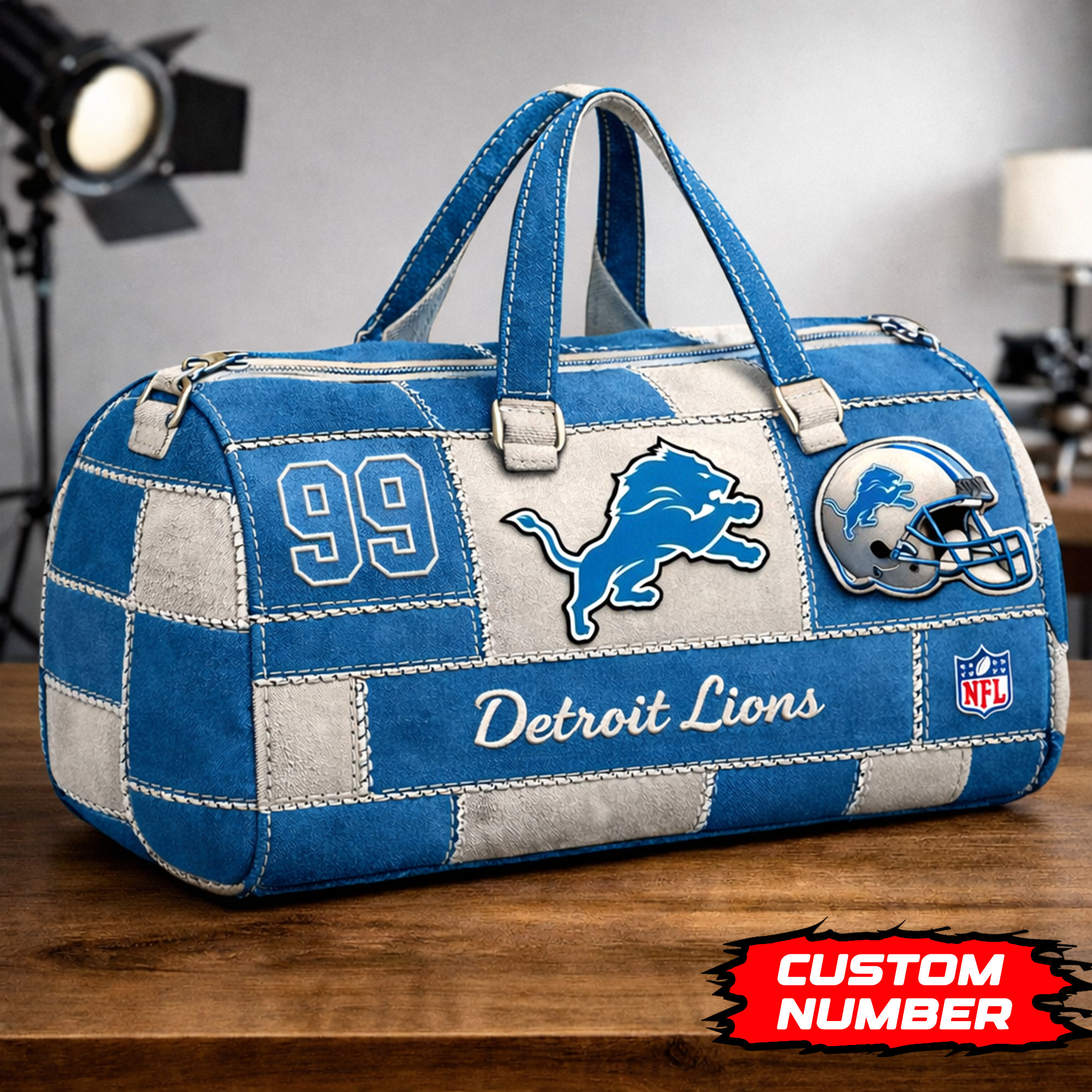 Detroit Lions | Premium NFL Game Day Quilted Duffle Bag