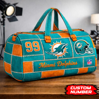 Miami Dolphins | Premium NFL Game Day Quilted Duffle Bag