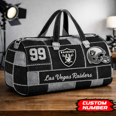 Las Vegas Raiders | Premium NFL Game Day Quilted Duffle Bag