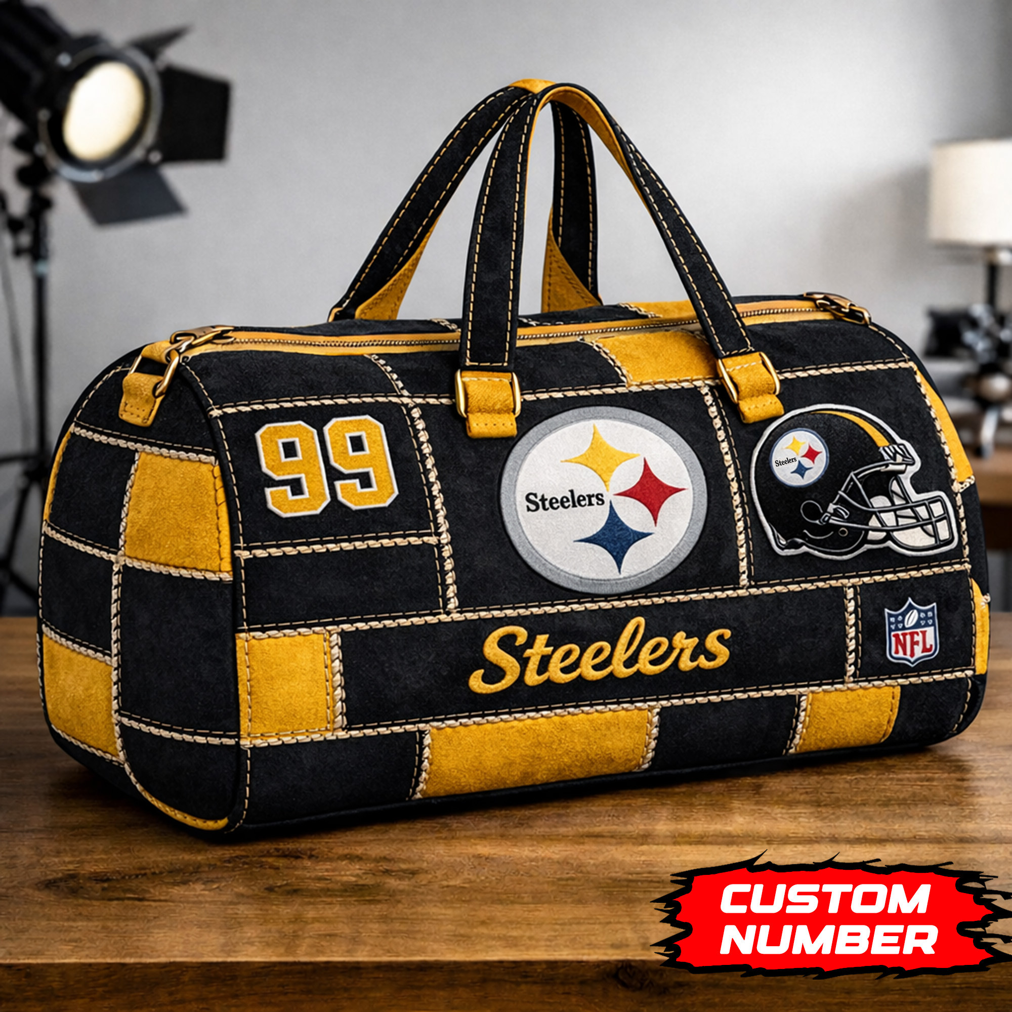 Pittsburgh Steelers | Premium NFL Game Day Quilted Duffle Bag