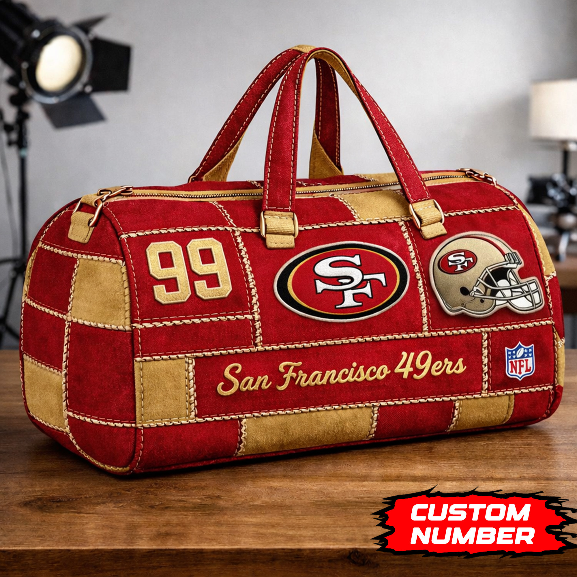 San Francisco 49ers | Premium NFL Game Day Quilted Duffle Bag