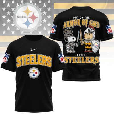 Alternative view of Pittsburgh Steelers | Premium NFL Armor of God 3D Shirt