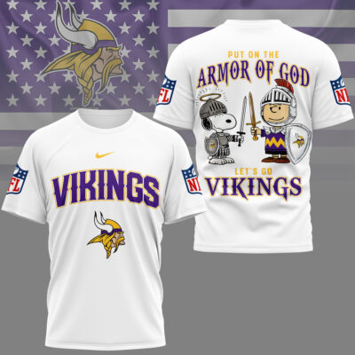 Minnesota Vikings | Premium NFL Armor of God 3D Shirt