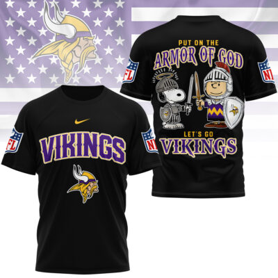 Minnesota Vikings | Premium NFL Armor of God 3D Shirt
