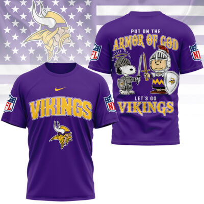 Minnesota Vikings | Premium NFL Armor of God 3D Shirt