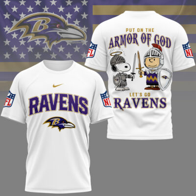 Baltimore Ravens | Premium NFL Armor of God 3D Shirt