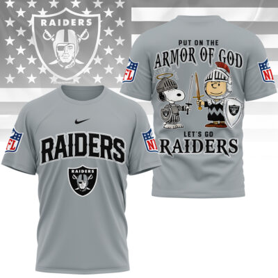 Las Vegas Raiders | Premium NFL Armor of God 3D Shirt