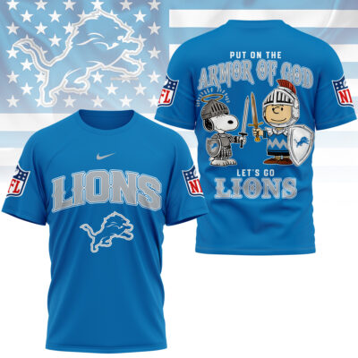 Detroit Lions | Premium NFL Armor of God 3D Shirt