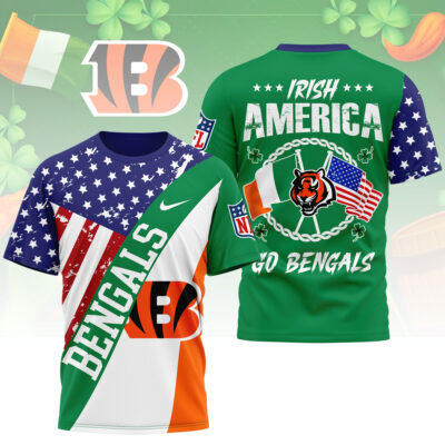 Cincinnati Bengals | Premium NFL Irish America 3D Shirt