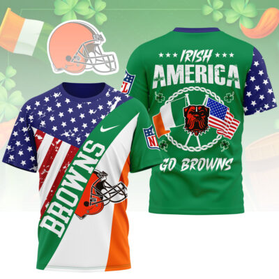 Cleveland Browns | Premium NFL Irish America 3D Shirt