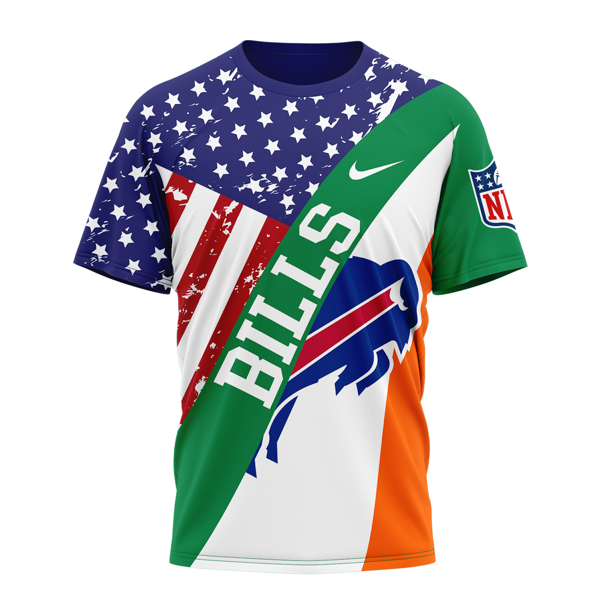 Buffalo Bills | Premium NFL Irish America 3D Shirt - Image 2