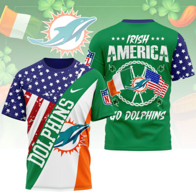 Miami Dolphins | Premium NFL Irish America 3D Shirt