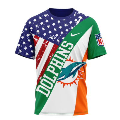 Alternative view of Miami Dolphins | Premium NFL Irish America 3D Shirt