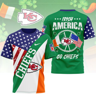 Kansas City Chiefs | Premium NFL Irish America 3D Shirt