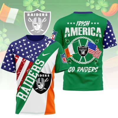 Las Vegas Raiders | Premium NFL Irish America 3D Shirt