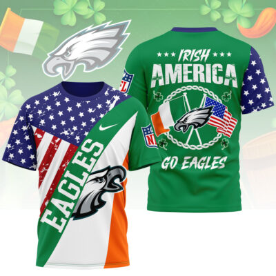Philadelphia Eagles | Premium NFL Irish America 3D Shirt