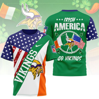 Minnesota Vikings | Premium NFL Irish America 3D Shirt