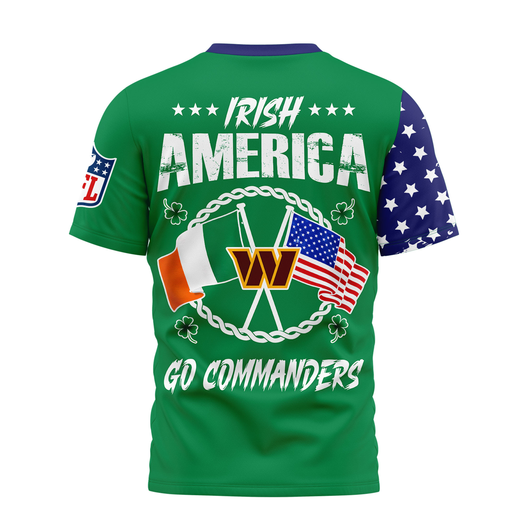 Washington Commanders | Premium NFL Irish America 3D Shirt - Image 3