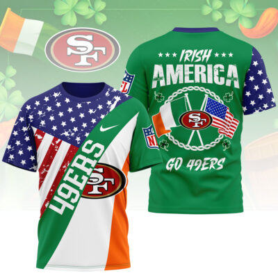 San Francisco 49ers | Premium NFL Irish America 3D Shirt