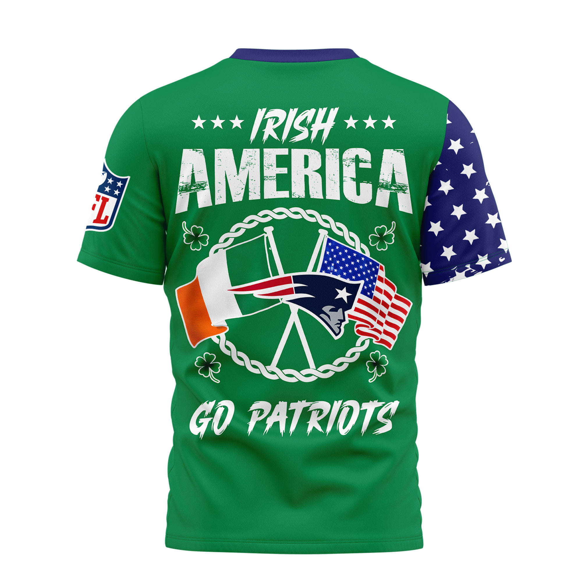 New England Patriots | Premium NFL Irish America 3D Shirt - Image 3