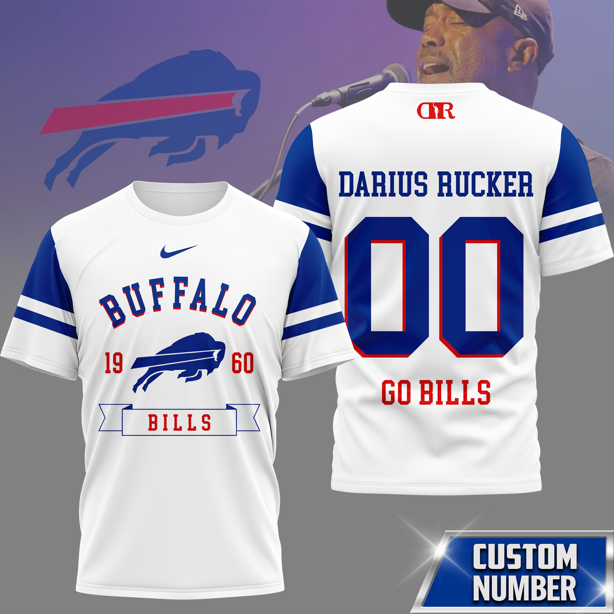 Buffalo Bills | Premium NFL Darius Rucker Fan 3D Shirt