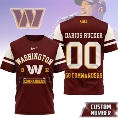 Washington Commanders | Premium NFL Darius Rucker Fan 3D Shirt