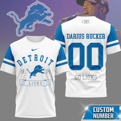 Detroit Lions | Premium NFL Darius Rucker Fan 3D Shirt