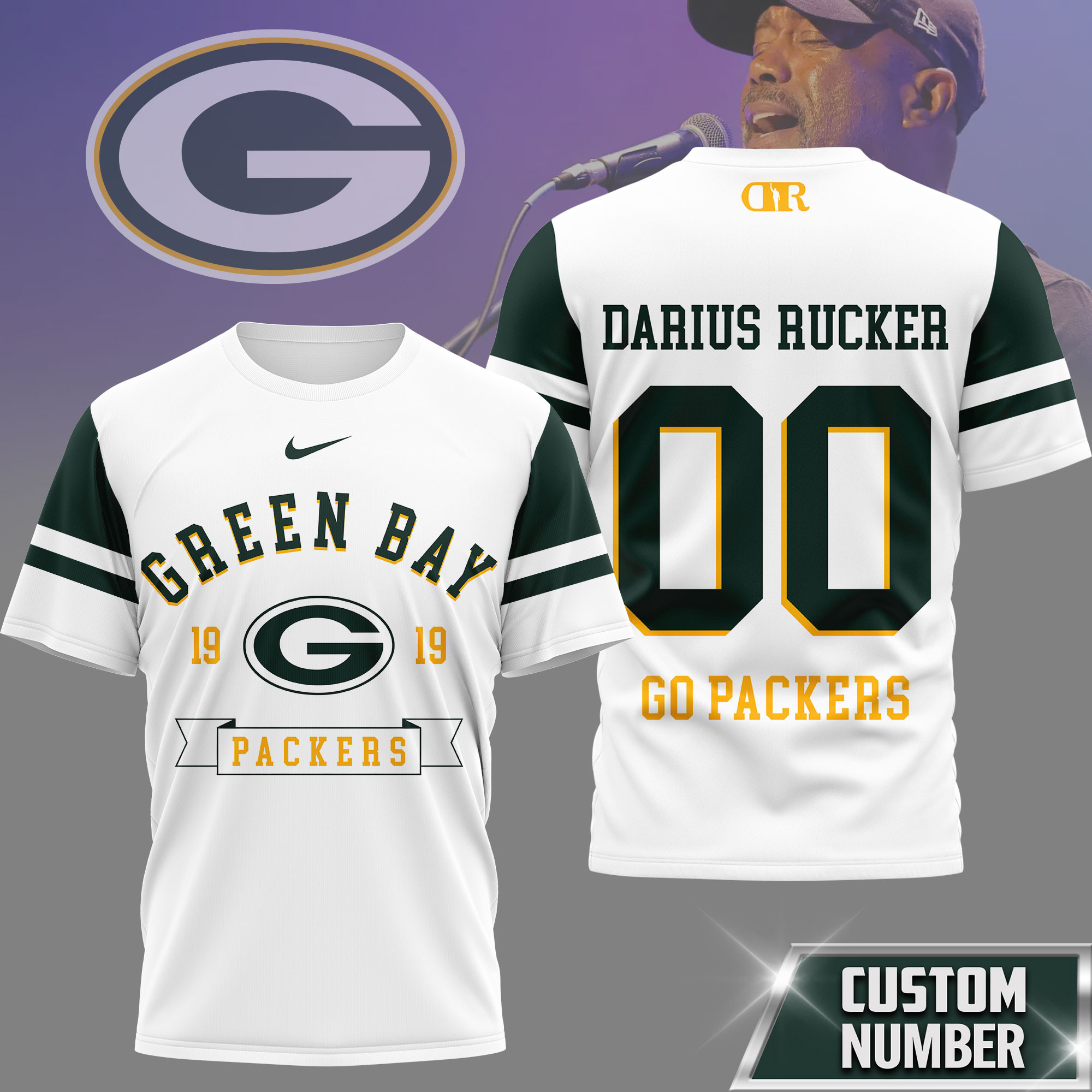 Green Bay Packers | Premium NFL Darius Rucker Fan 3D Shirt