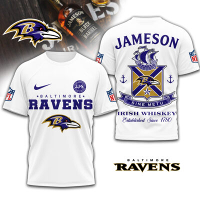 Baltimore Ravens | Premium NFL Jameson Irish Whiskey 3D Shirt