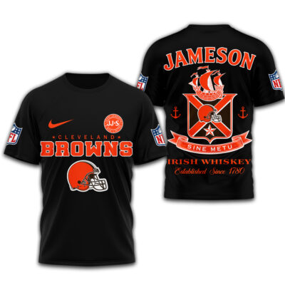 Alternative view of Cleveland Browns | Premium NFL Jameson Irish Whiskey 3D Shirt